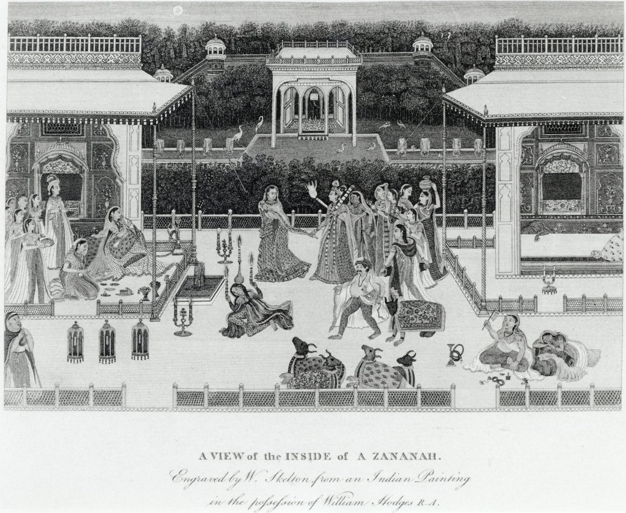 View of the Inside of a Zananah, Engraved by William Skelton by William Hodges