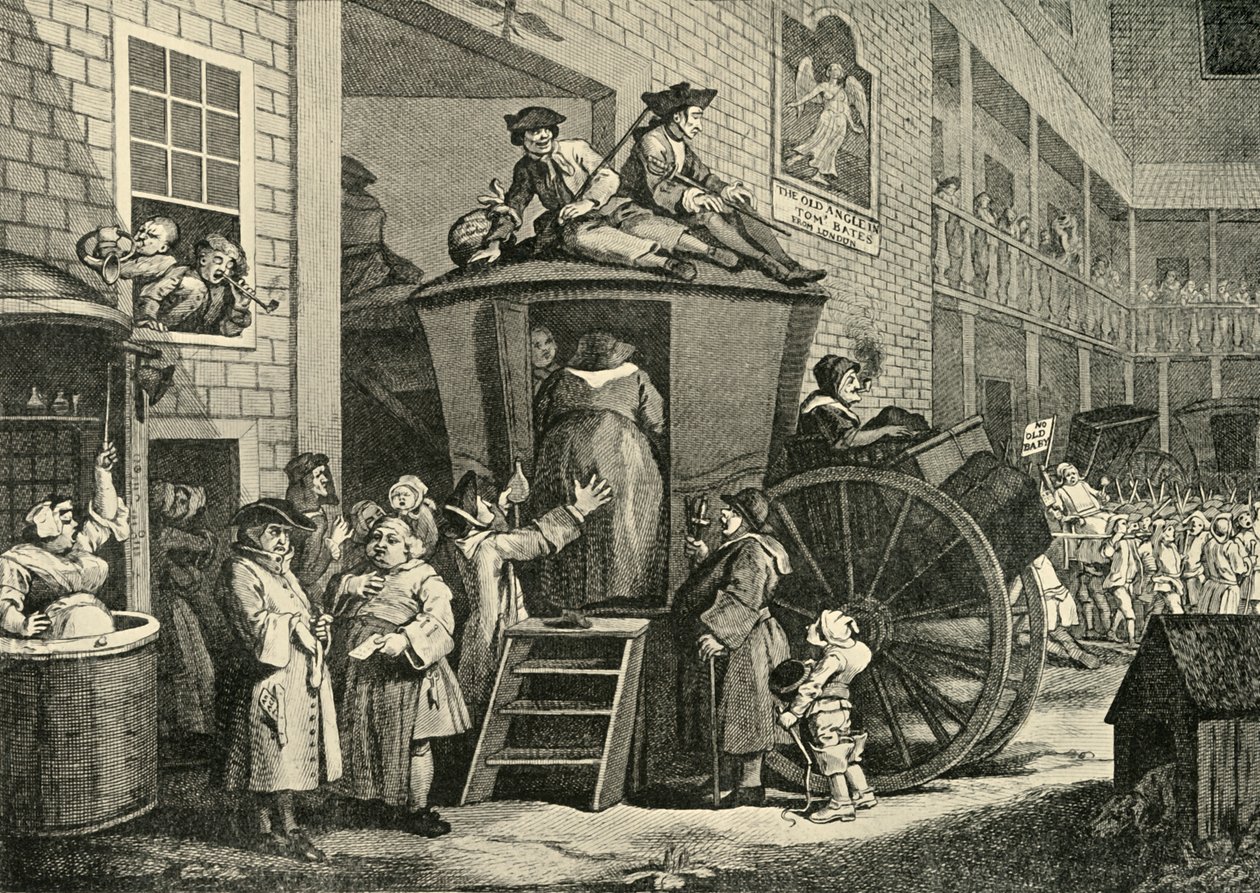 A Country Inn Yard, 1747, 1925 by William Hogarth