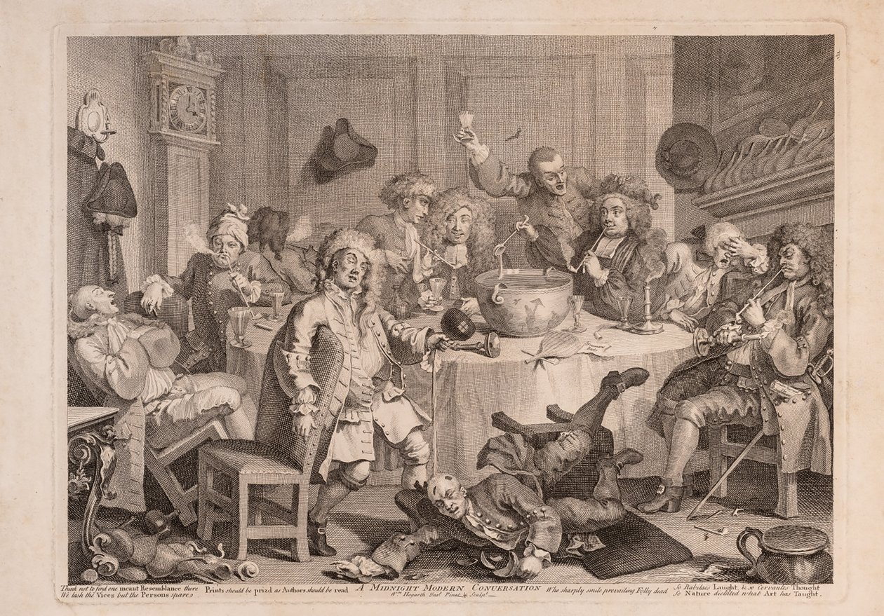 A Midnight Modern Conversation by William Hogarth
