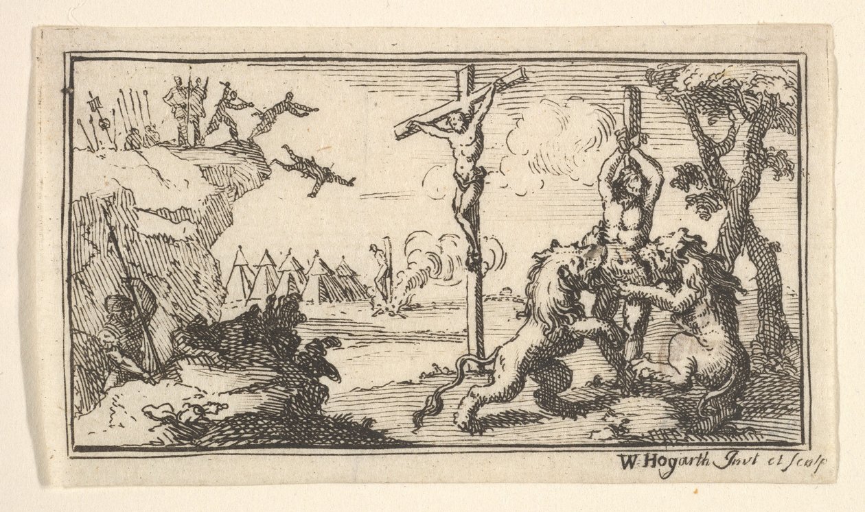 Crucifixion (John Beaver, Roman Military Punishments) by William Hogarth