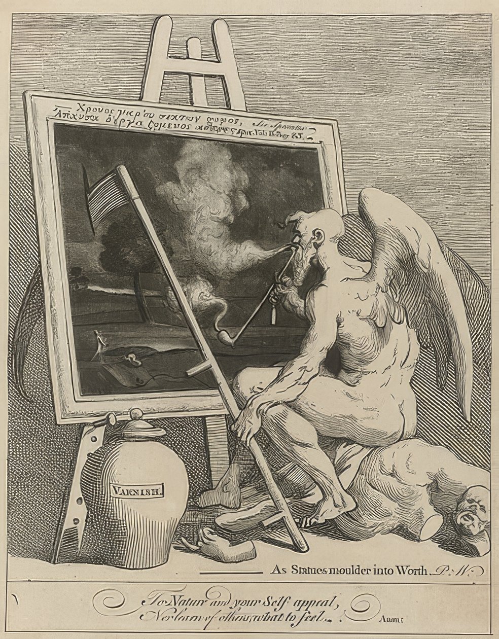 Time Smoking a Picture. 1761 by William Hogarth