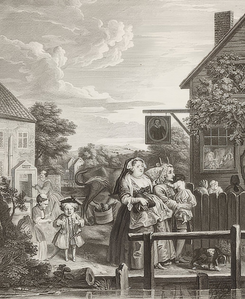 Evening. From: The Four Times of the Day. 1738 by William Hogarth