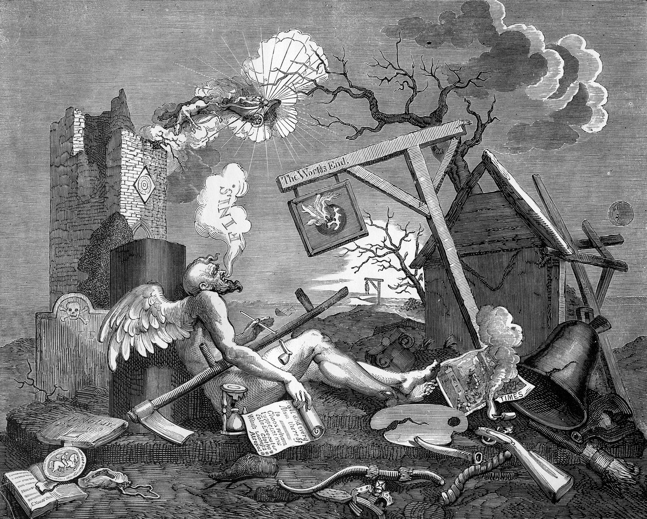 Finis; or, the Tail Piece - The Bathos by William Hogarth