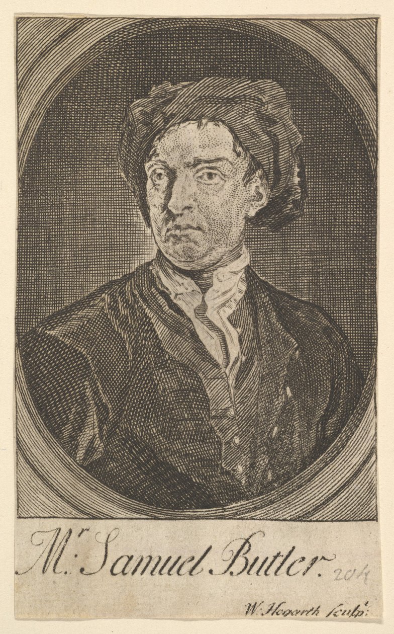 Frontispiece Portrait Seventeen Small Illustrations for Samuel Butler