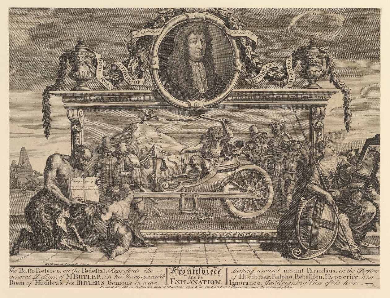 Frontispiece and Its Explanation: Twelve Large Illustrations for Samuel Butler by William Hogarth