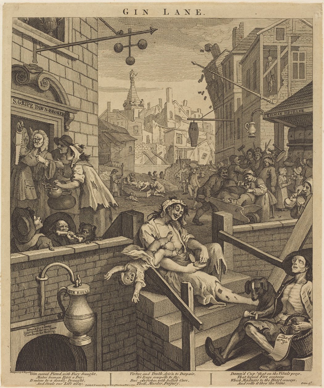 Gin Lane by William Hogarth