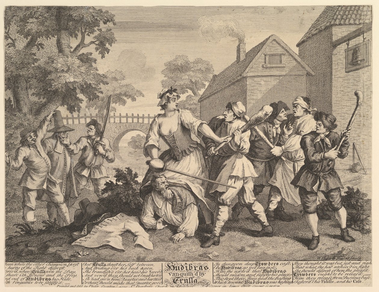 Hudibras Vanquished by Trulla, Twelve Large Illustrations for Samuel Butler
