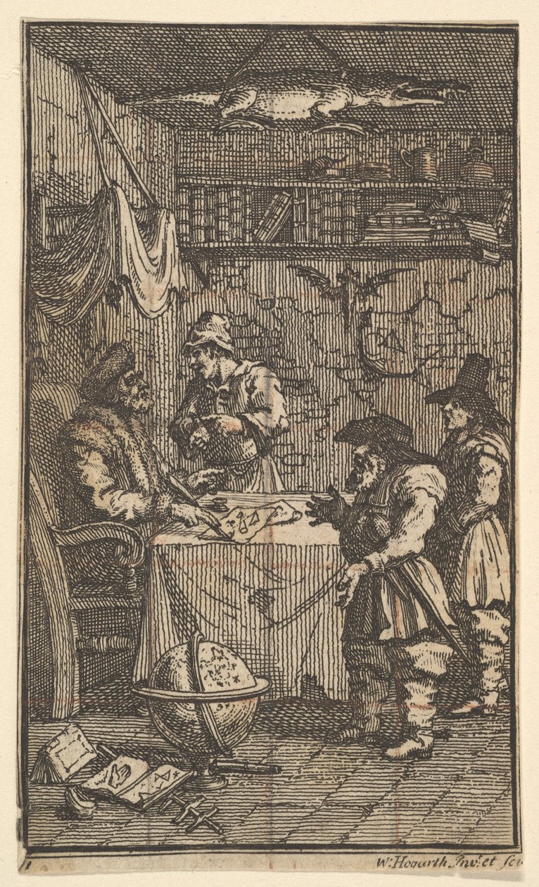 Hudibras Visiting Sidrophel, Seventeen Small Illustrations for Samuel Butler
