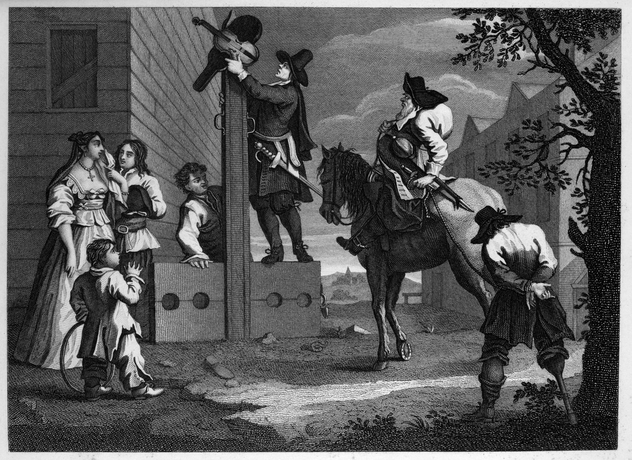 Hudibras and Ralpho Conduct Their Prisoner Crowdero to the Stocks by William Hogarth