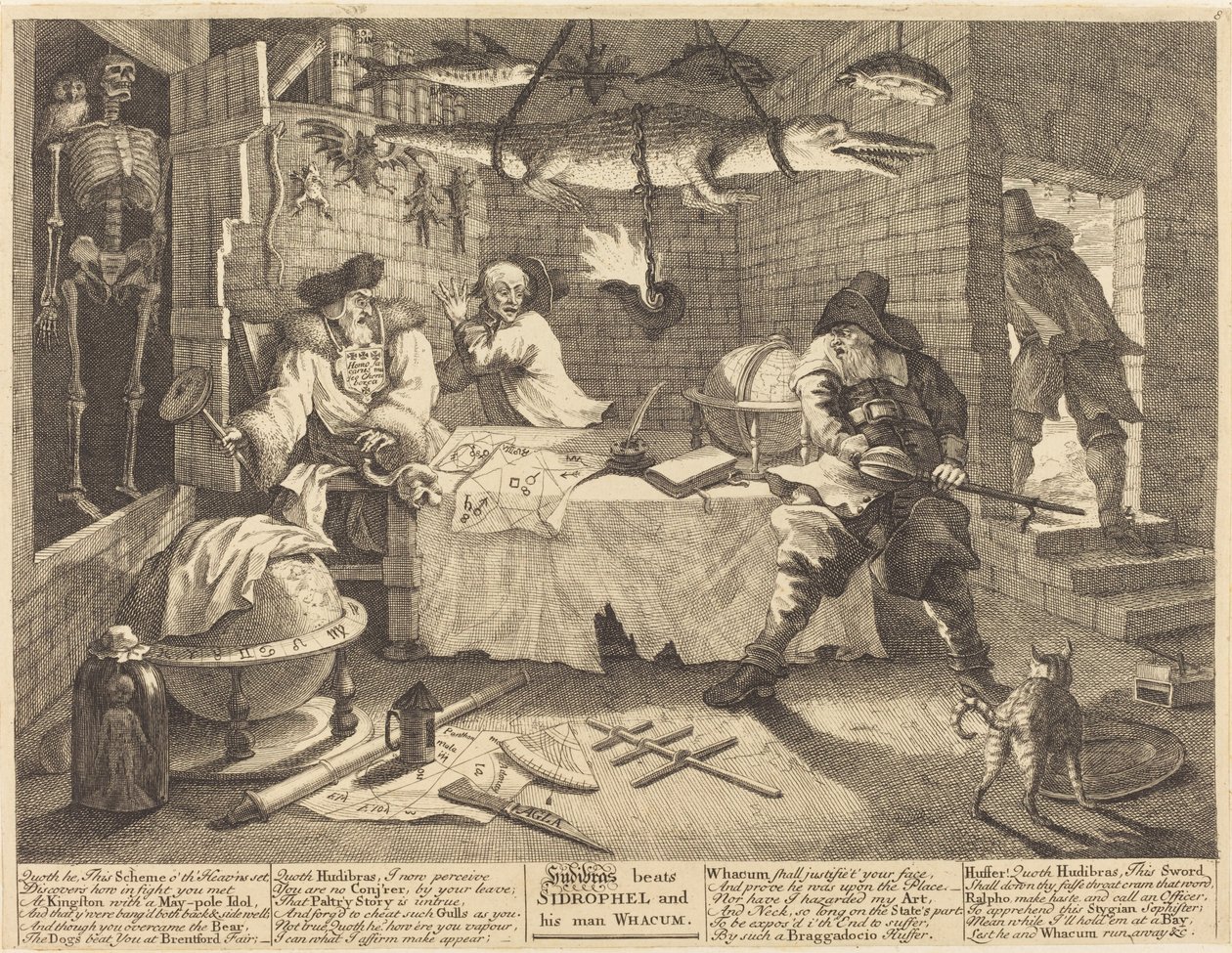 Hudibras Beats Sidrophel and His Man Whacum by William Hogarth