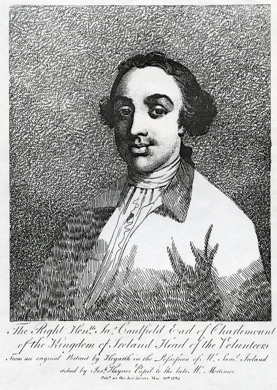 James Caulfield, 1st Earl of Charlemont, engraved by Joseph Haynes, 1782 by William Hogarth