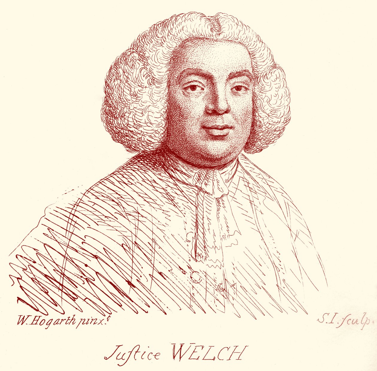 Justice Welch - portrait by William Hogarth