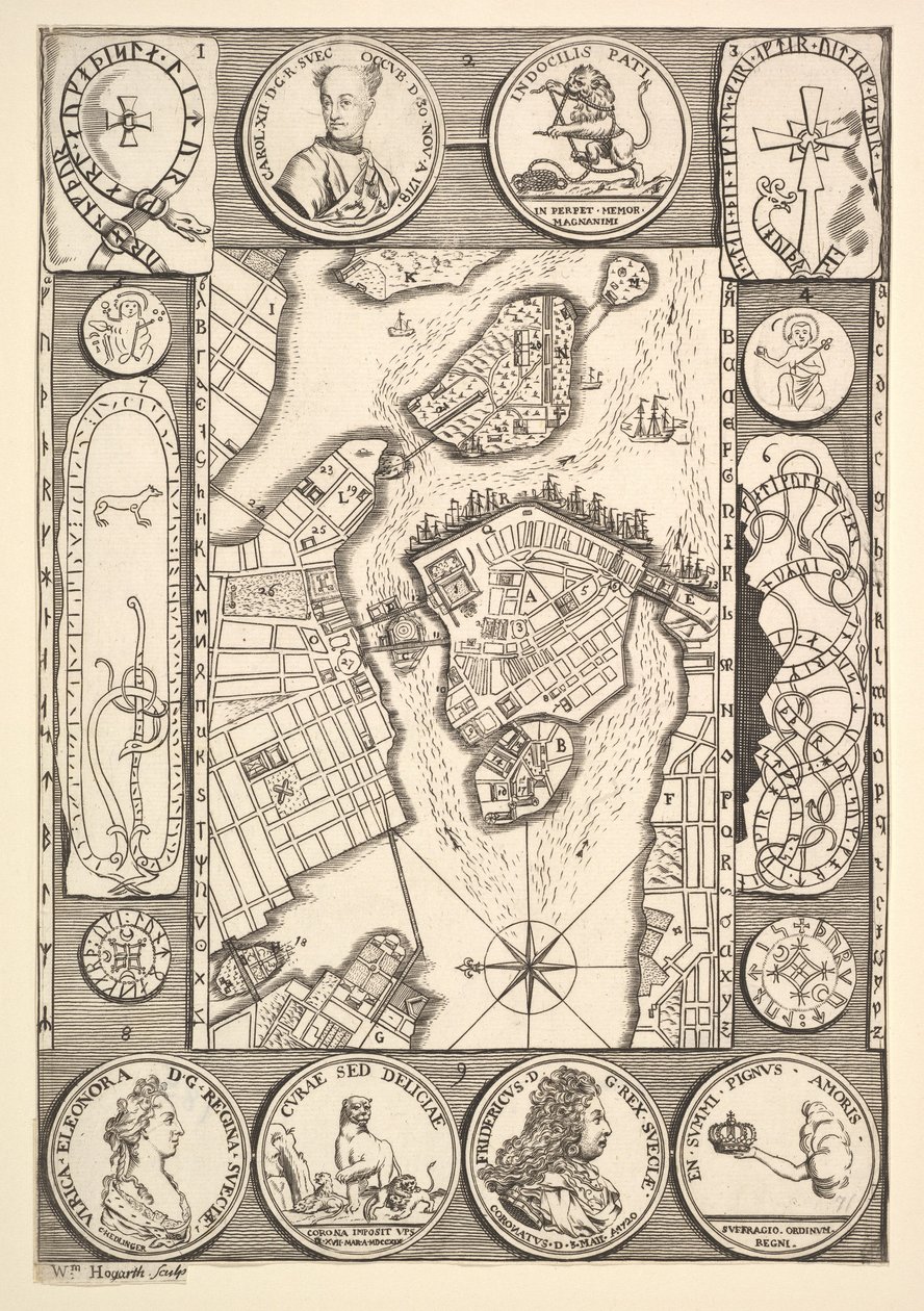 Map of Stockholm from Aubry de La Mottraye