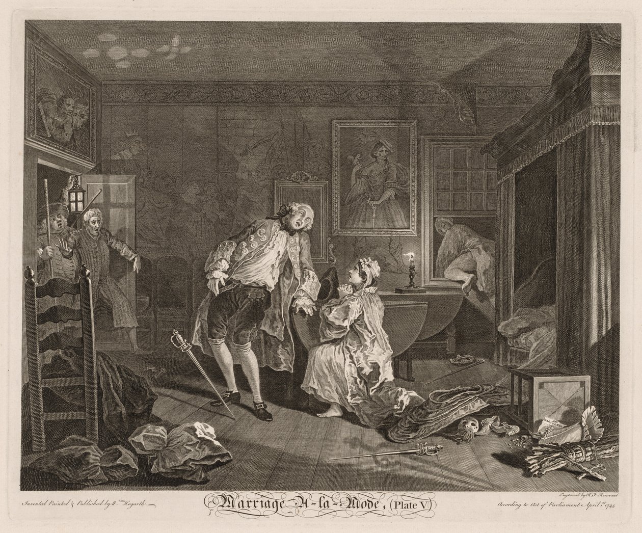 Marriage à la Mode: The Death of the Earl by William Hogarth