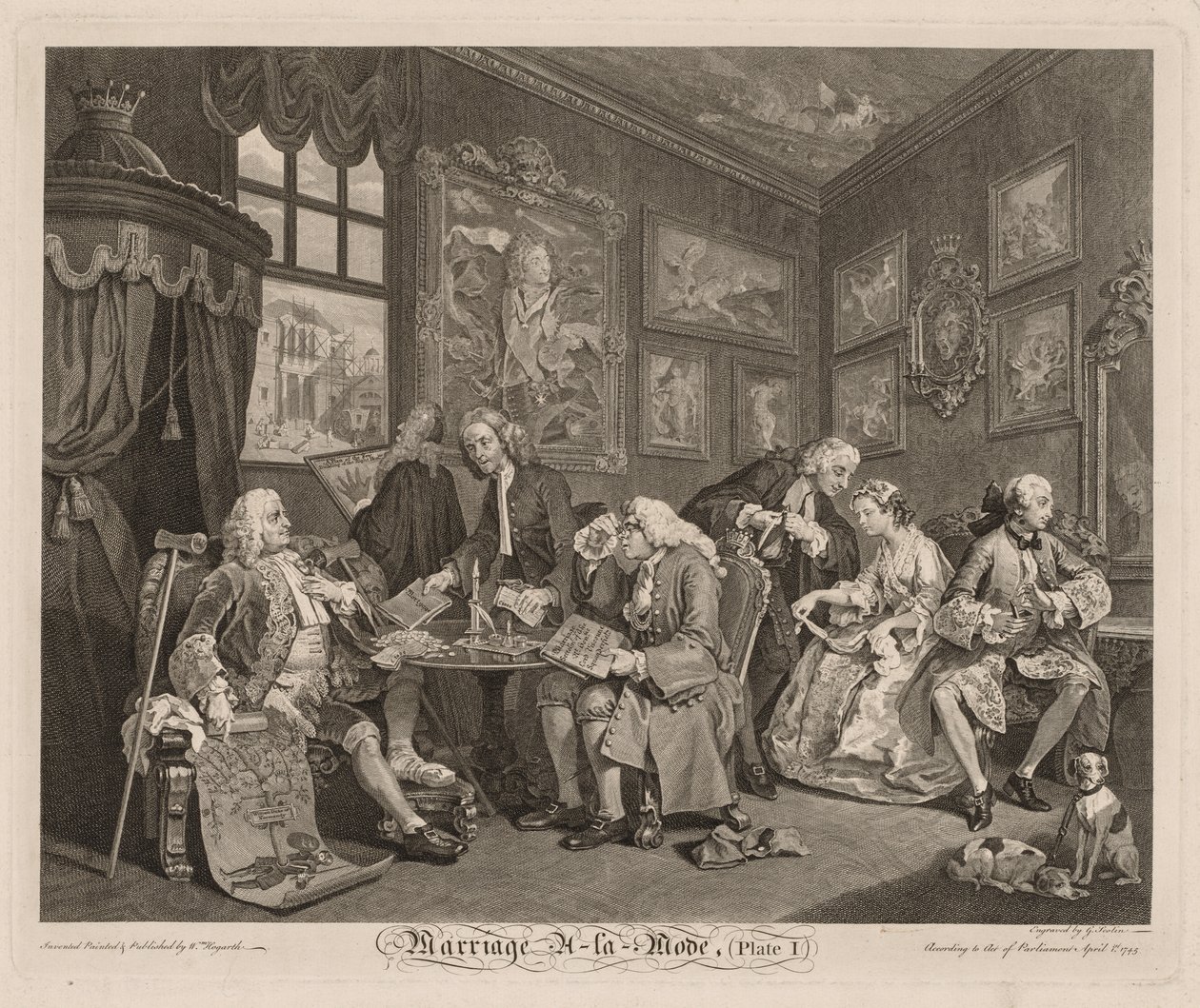 Marriage à la Mode: The Contract by William Hogarth