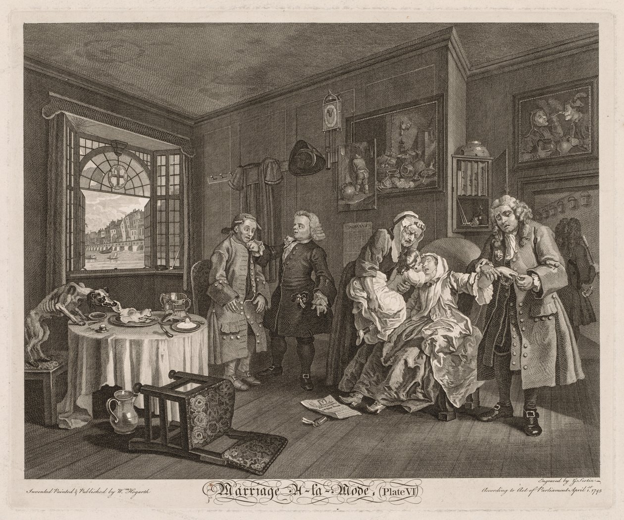 Marriage à la Mode: The Death of the Countess by William Hogarth