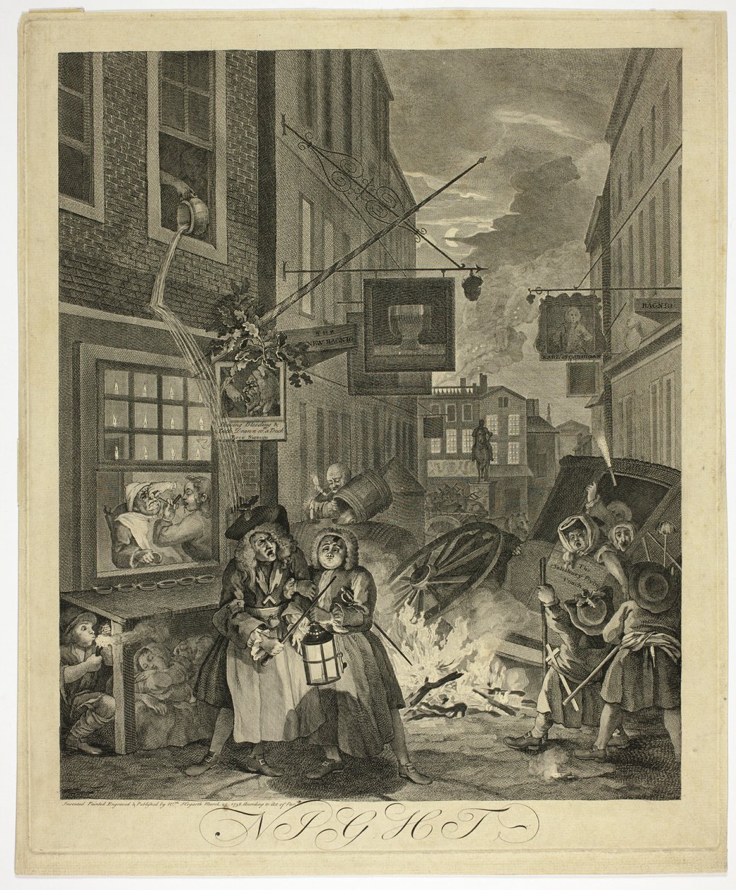 Night, Plate Four from The Four Times of Day by William Hogarth