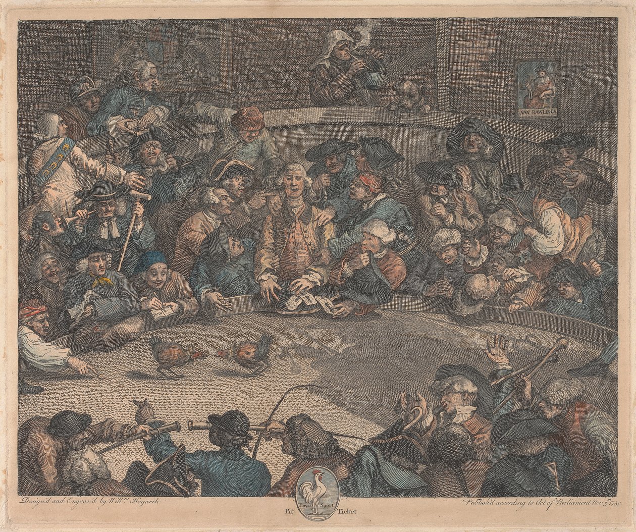 Royal Sport, Pit Ticket by William Hogarth