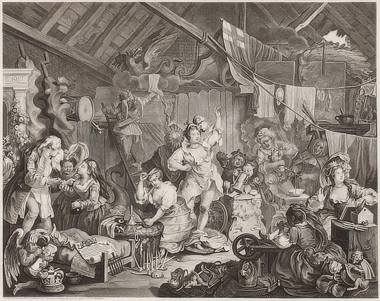 Strolling Actresses Dressing in a Barn by William Hogarth