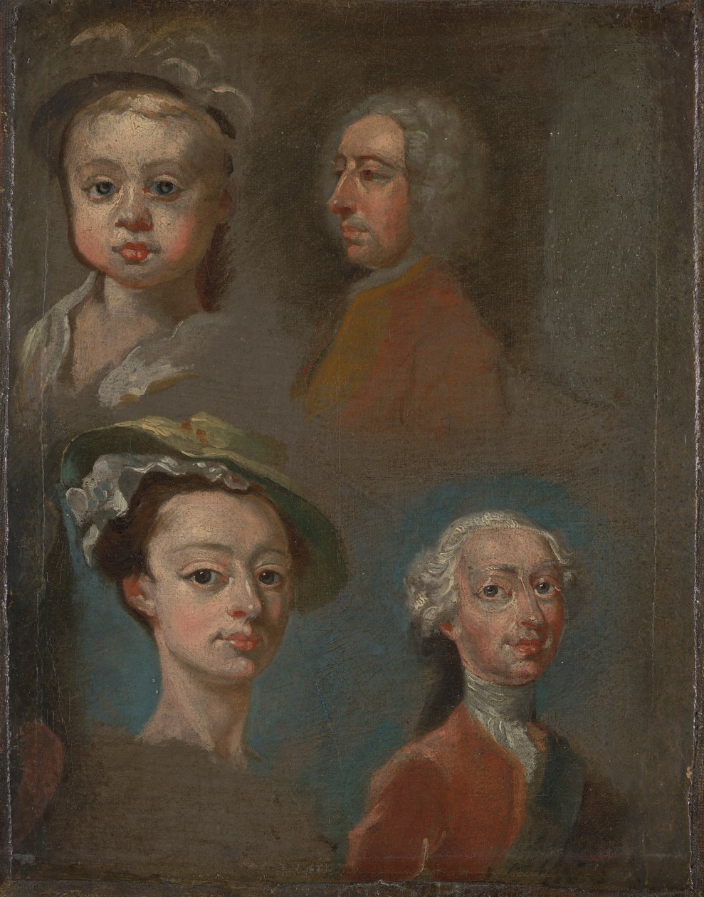 Studies of Heads by William Hogarth