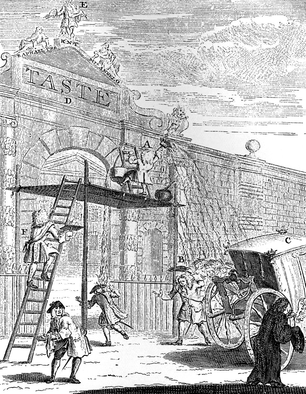 Taste: The Gate of Burlington House by William Hogarth