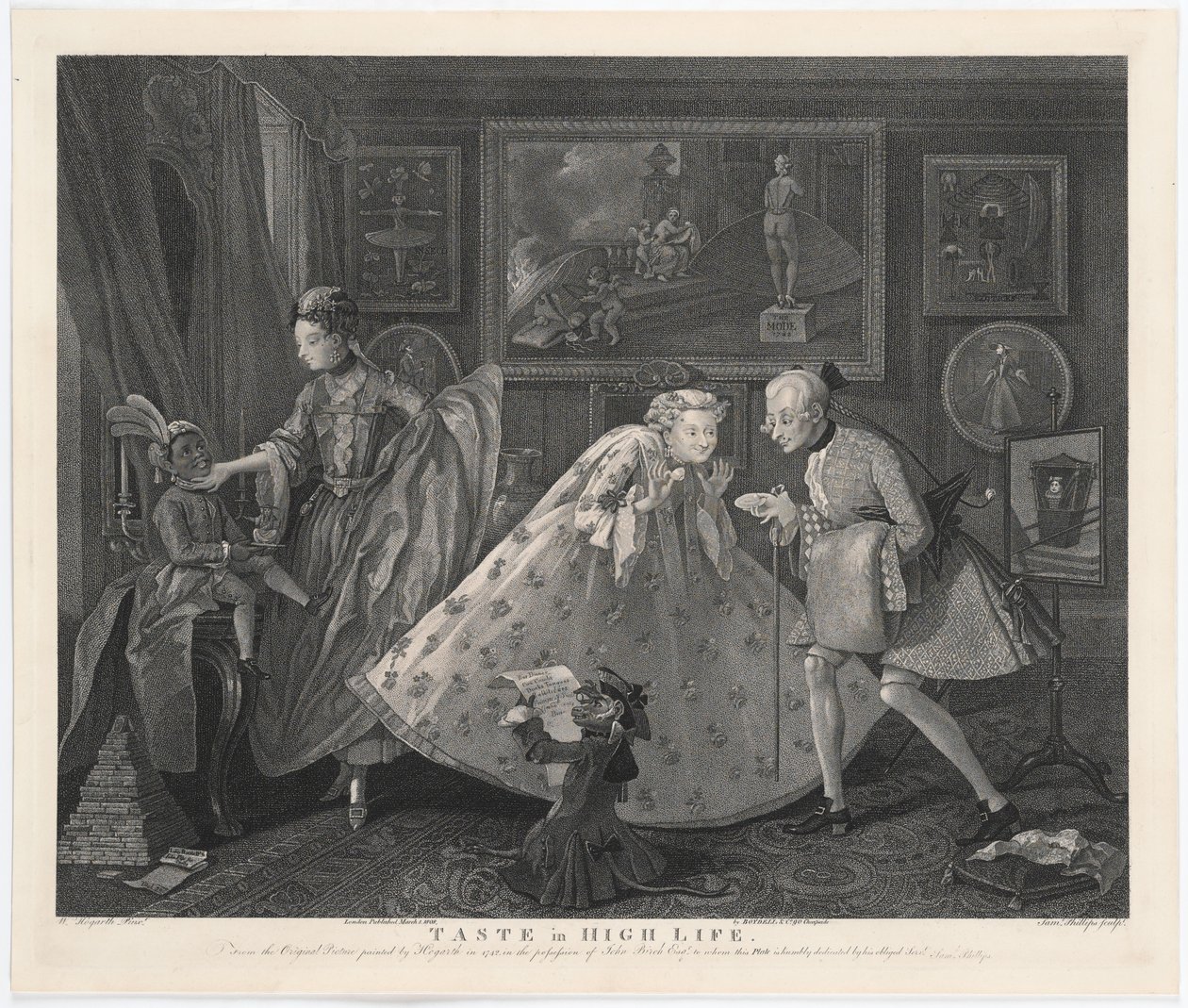 Taste in High Life, Engraved by Samuel Phillips by William Hogarth
