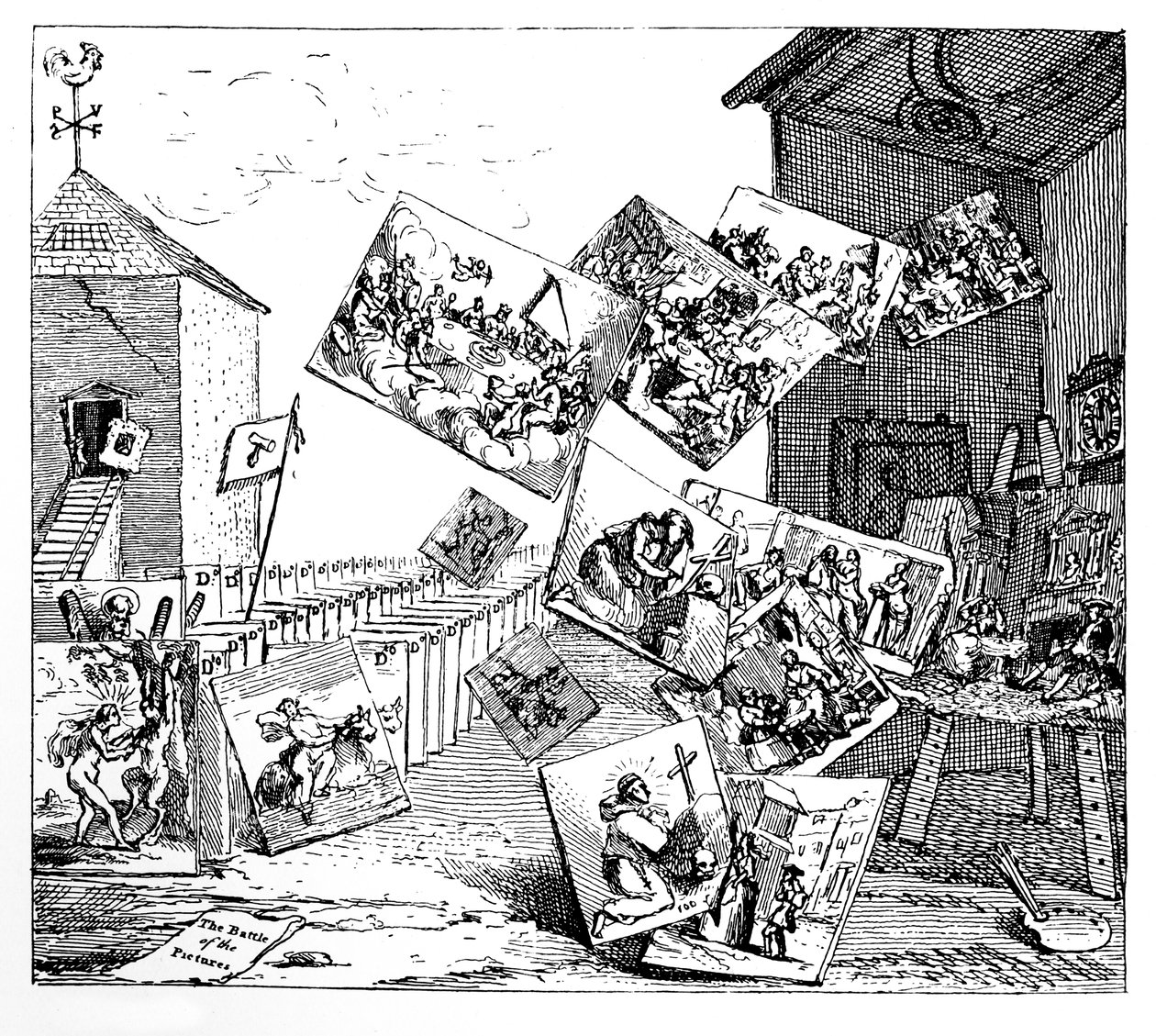 The Battle of the Pictures by William Hogarth