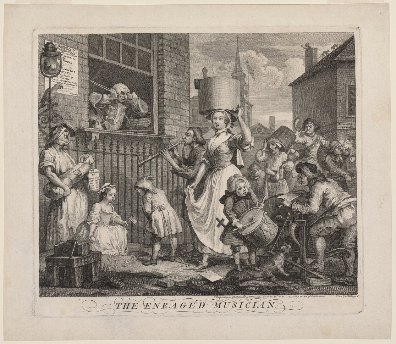 The Enraged Musician by William Hogarth