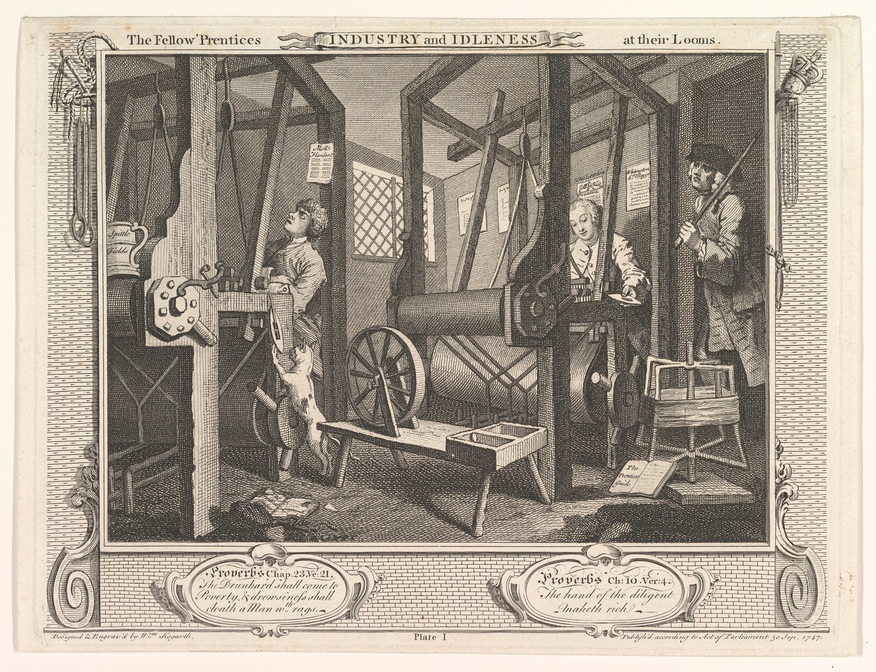 The Fellow Prentices at Their Looms by William Hogarth