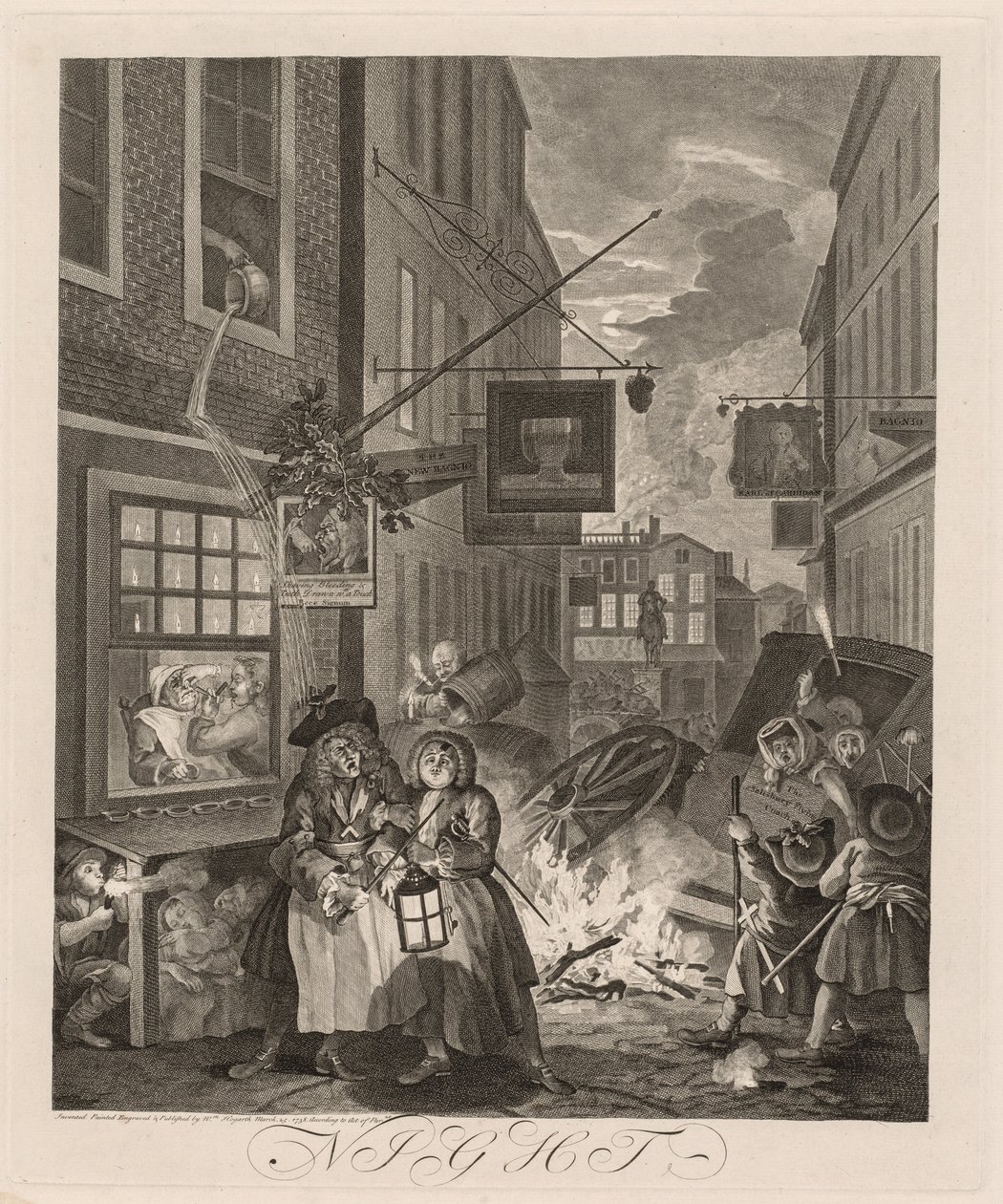 The Four Times of Day: Night by William Hogarth