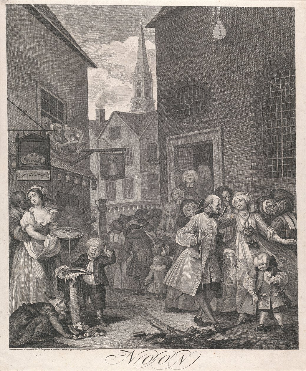 The Four Times of Day, Plate II: Noon by William Hogarth
