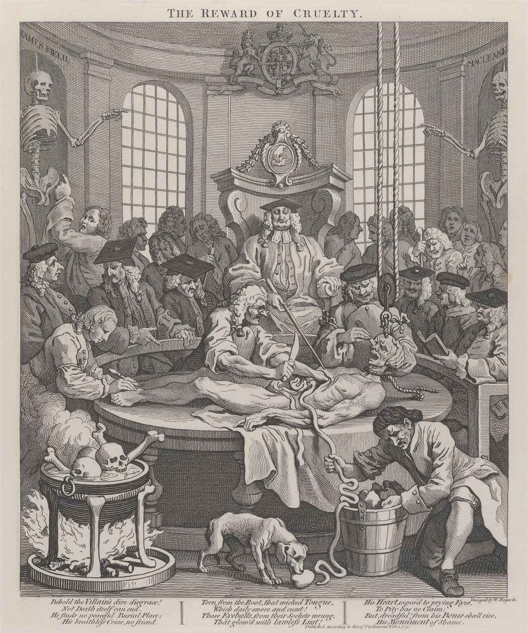 The Fourth Stage of Cruelty: The Reward of Cruelty by William Hogarth