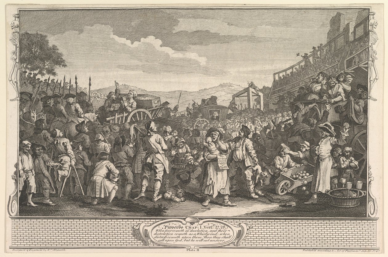 The Idle Prentice Executed at Tyburn (Industry and Idleness, plate 11) by William Hogarth