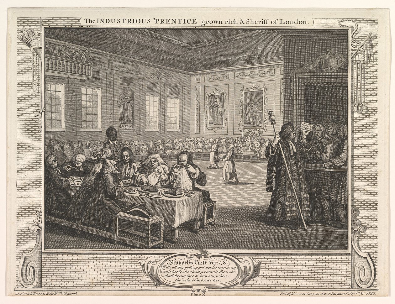 The Industrious Prentice Grown Rich and Sheriff of London by William Hogarth