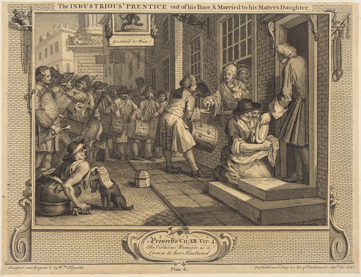 The Industrious Apprentice Out of His Time, and Married to His Master