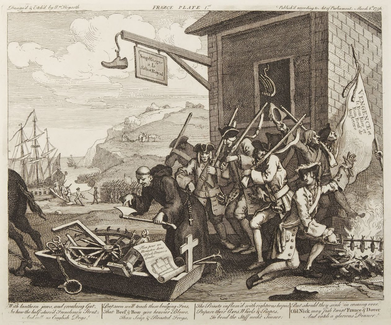 The Invasion, Plate 1: France by William Hogarth