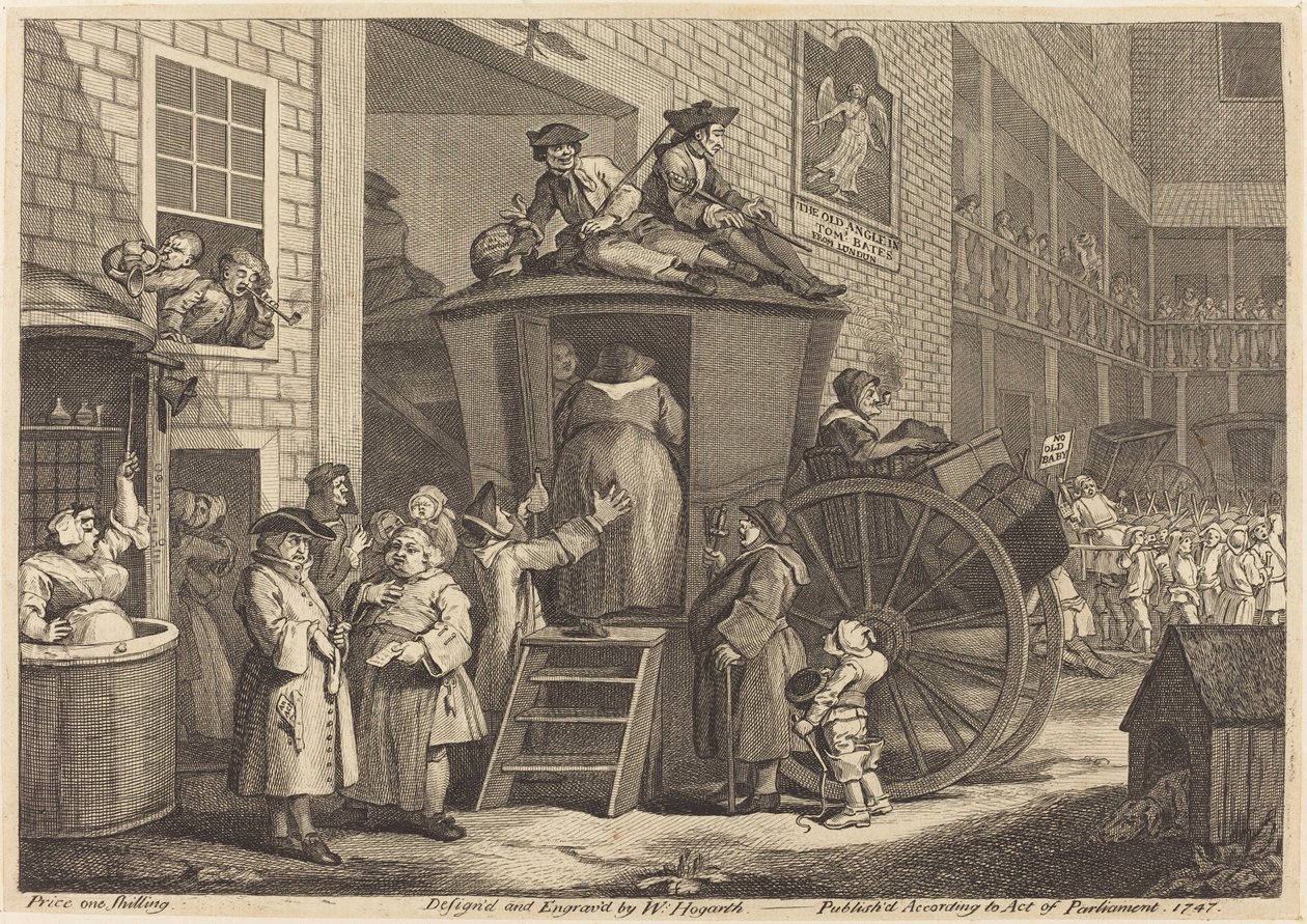 The Stage-coach, or the Country Inn Yard by William Hogarth
