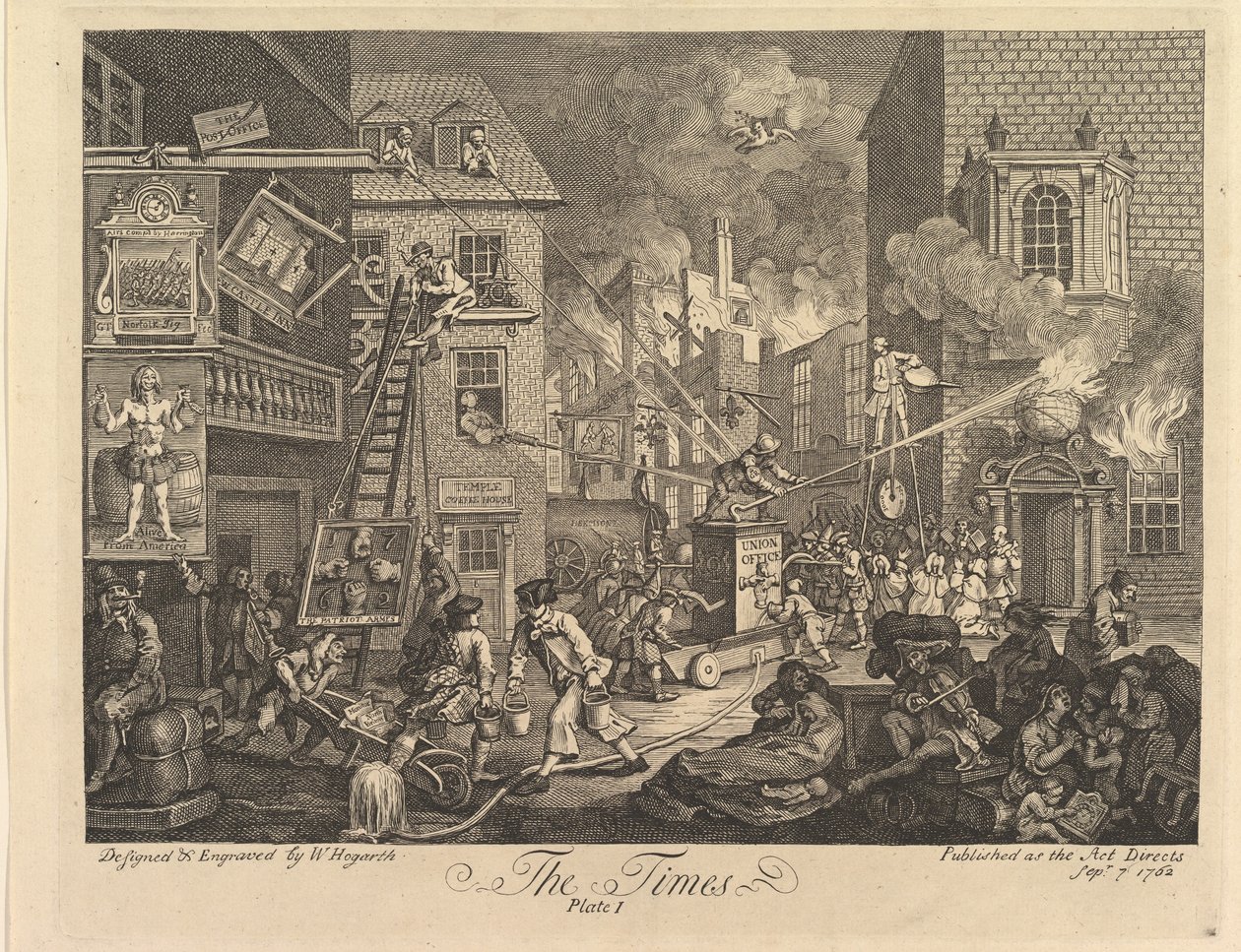 The Times, Plate 1 by William Hogarth