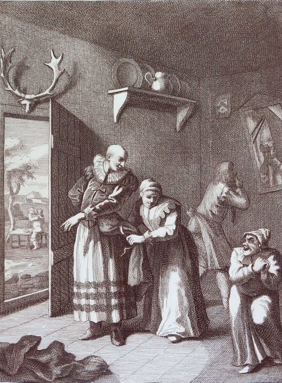 The Curate and the Barber Disguises Themselves to Take Don Quixote by William Hogarth