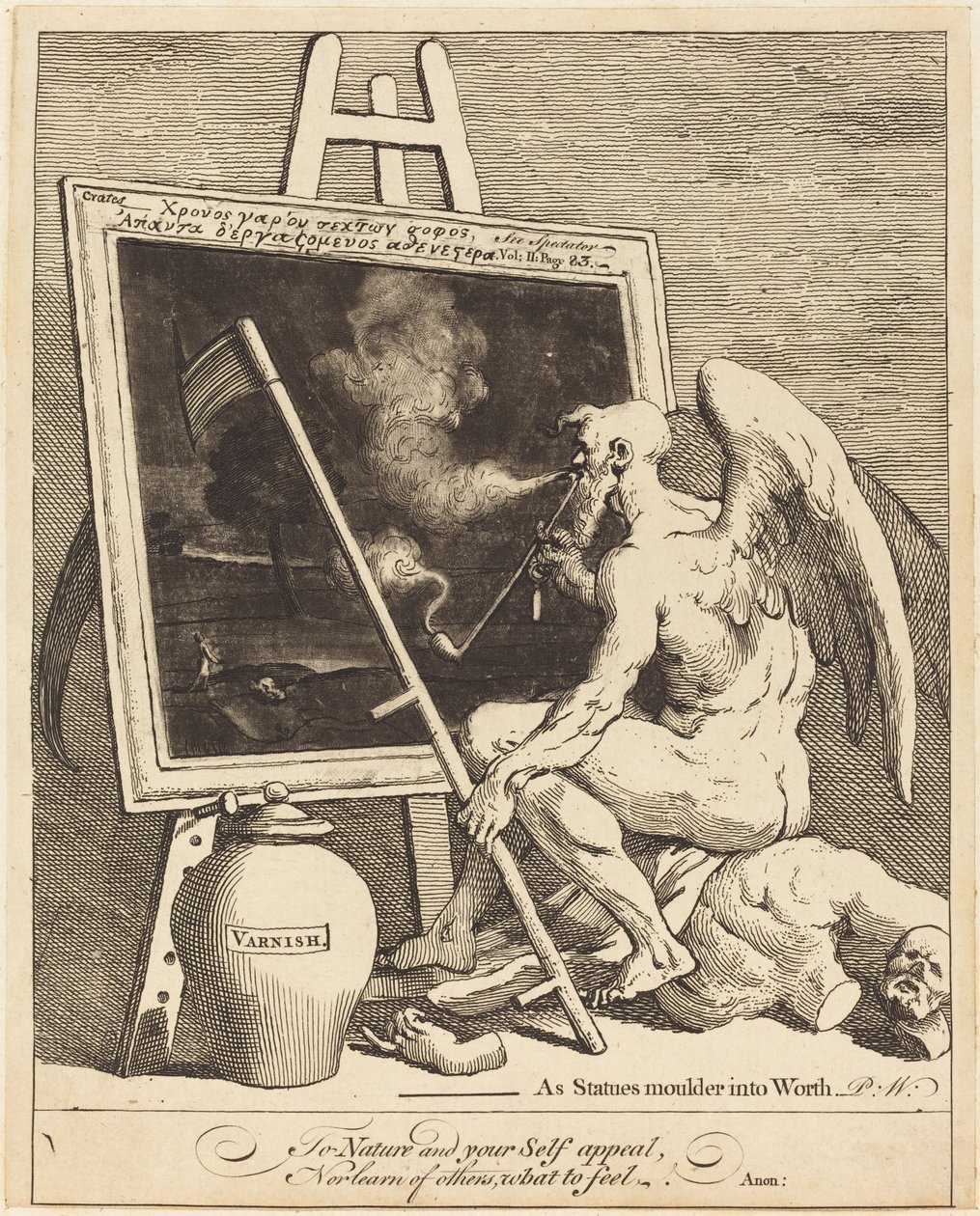 Time Smoking a Picture by William Hogarth