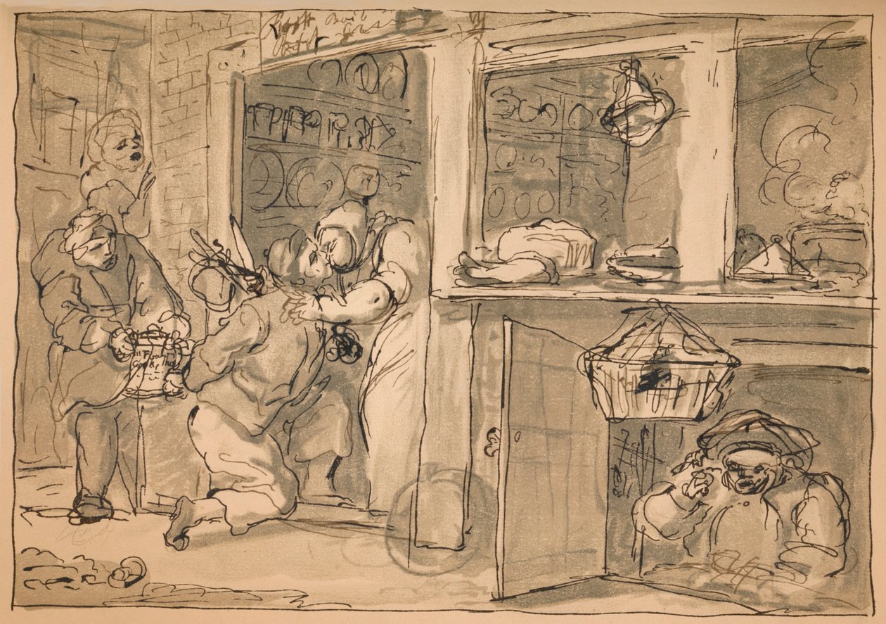 Unused Drawing for Industry and Idleness by William Hogarth