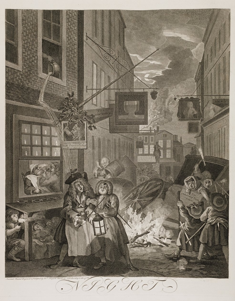 Four Times of the Day: Night by William Hogarth