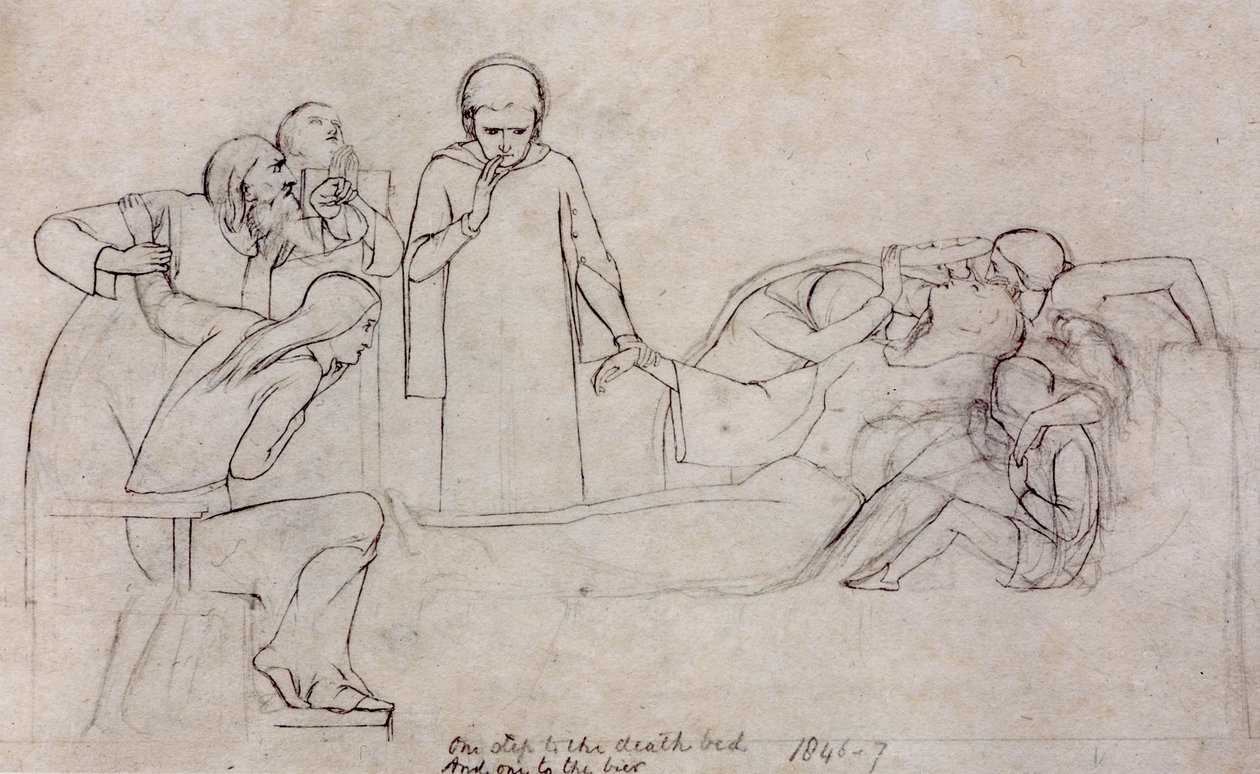 Studies for the Figures of the Doctor, Mourners and Minerva, 1846 by William Holman Hunt