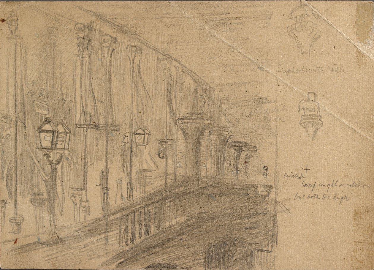 Study of London Bridge, 1863 by William Holman Hunt