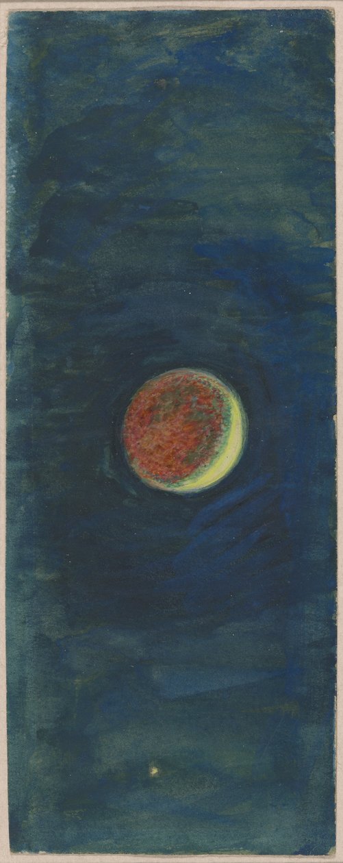 Study of the Crescent Moon in "The Ship" by William Holman Hunt
