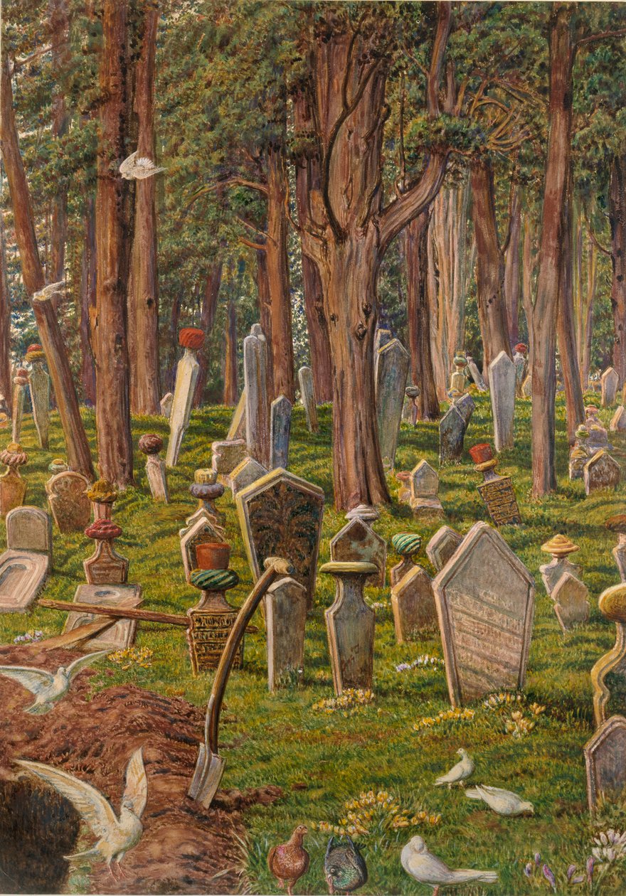 The Sleeping City: the Cemetery of Pera, Constantinople by William Holman Hunt