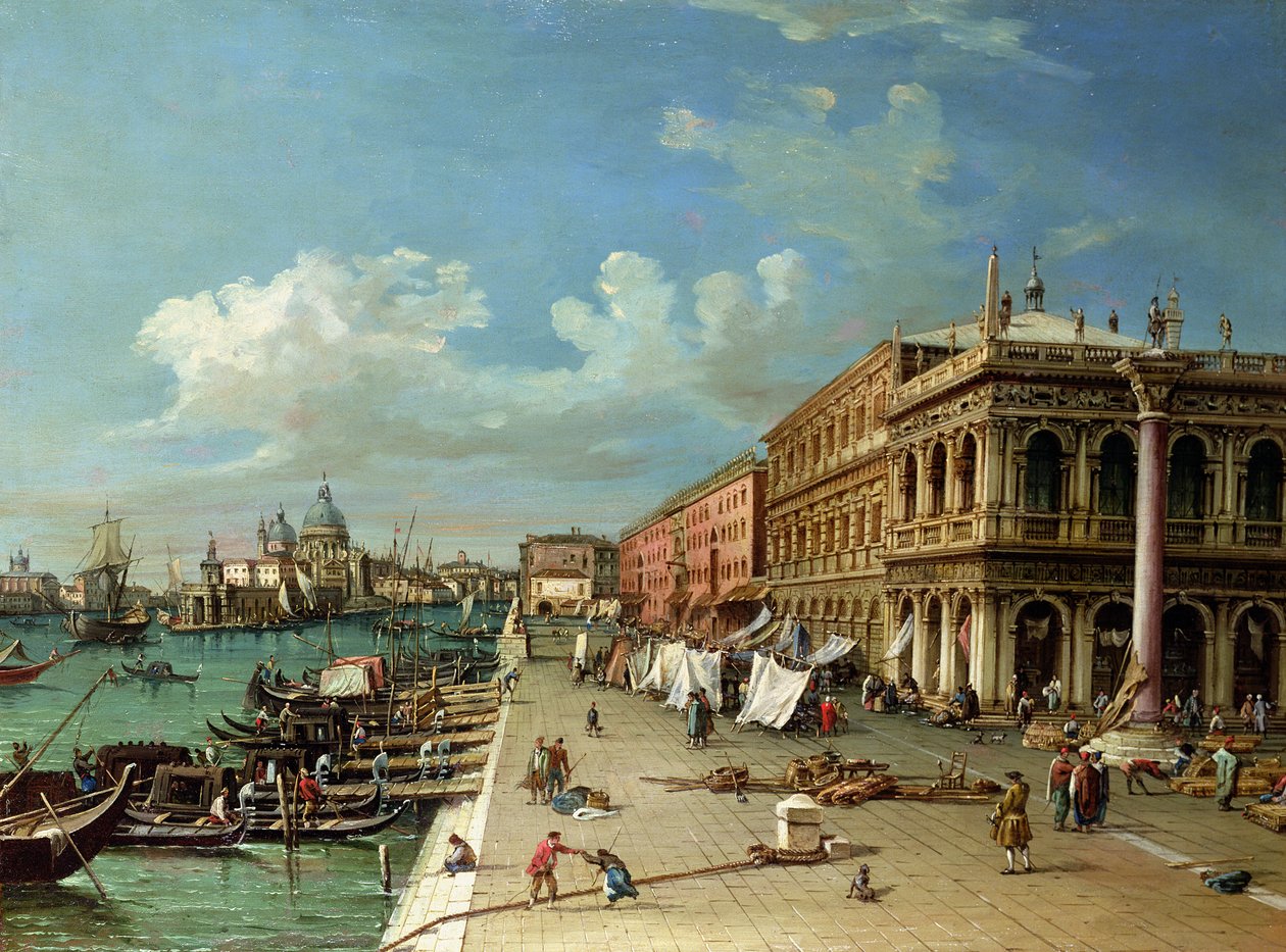 View of the Molo Looking Towards the Entrance of the Grand Canal, Venice by William James