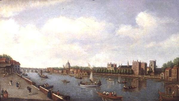View of the Thames at Lambeth Palace, c.1770 by William James