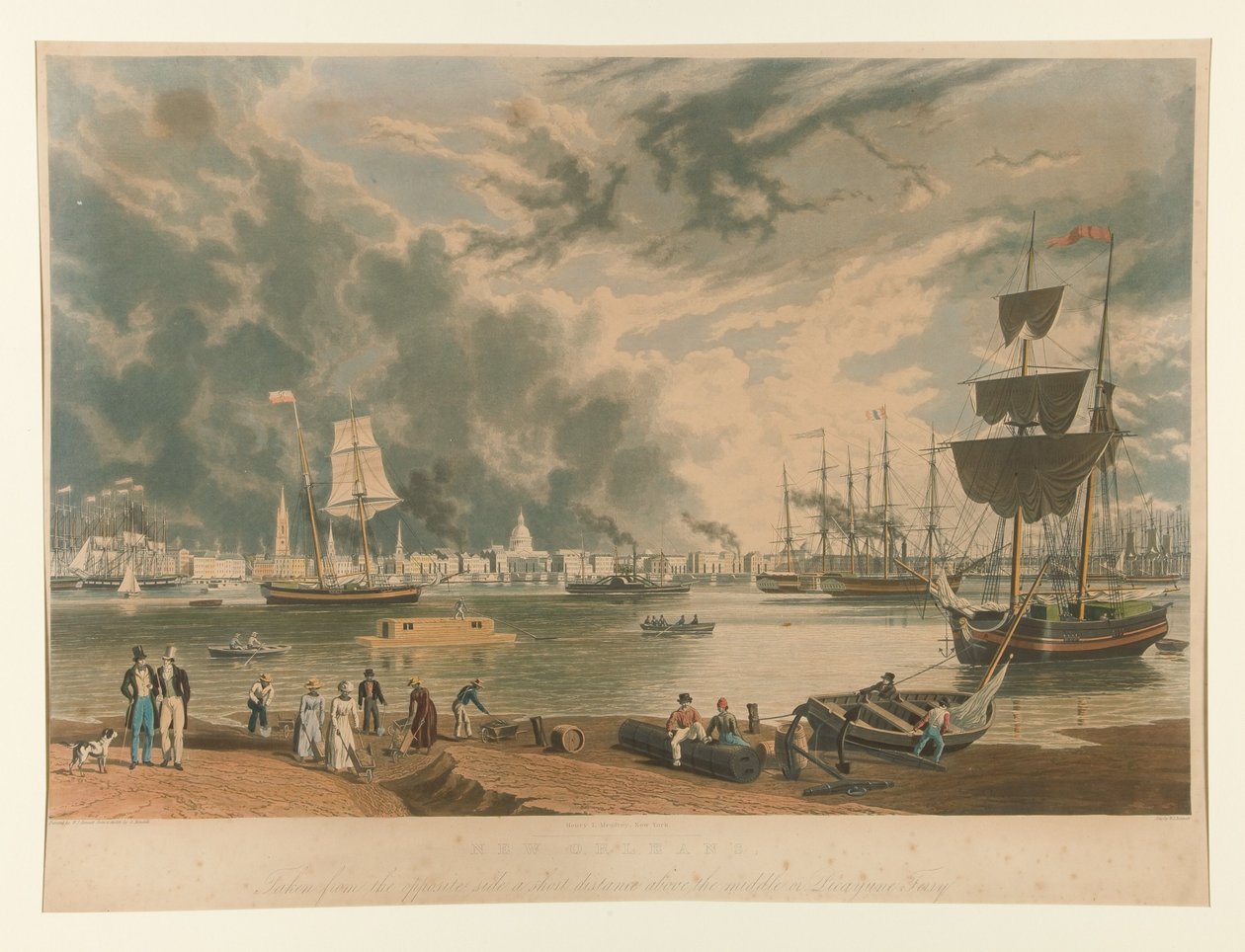 New Orleans, Taken From the Opposite Side a Short Distance Above the Middle or Picayune Ferry by William James Bennett