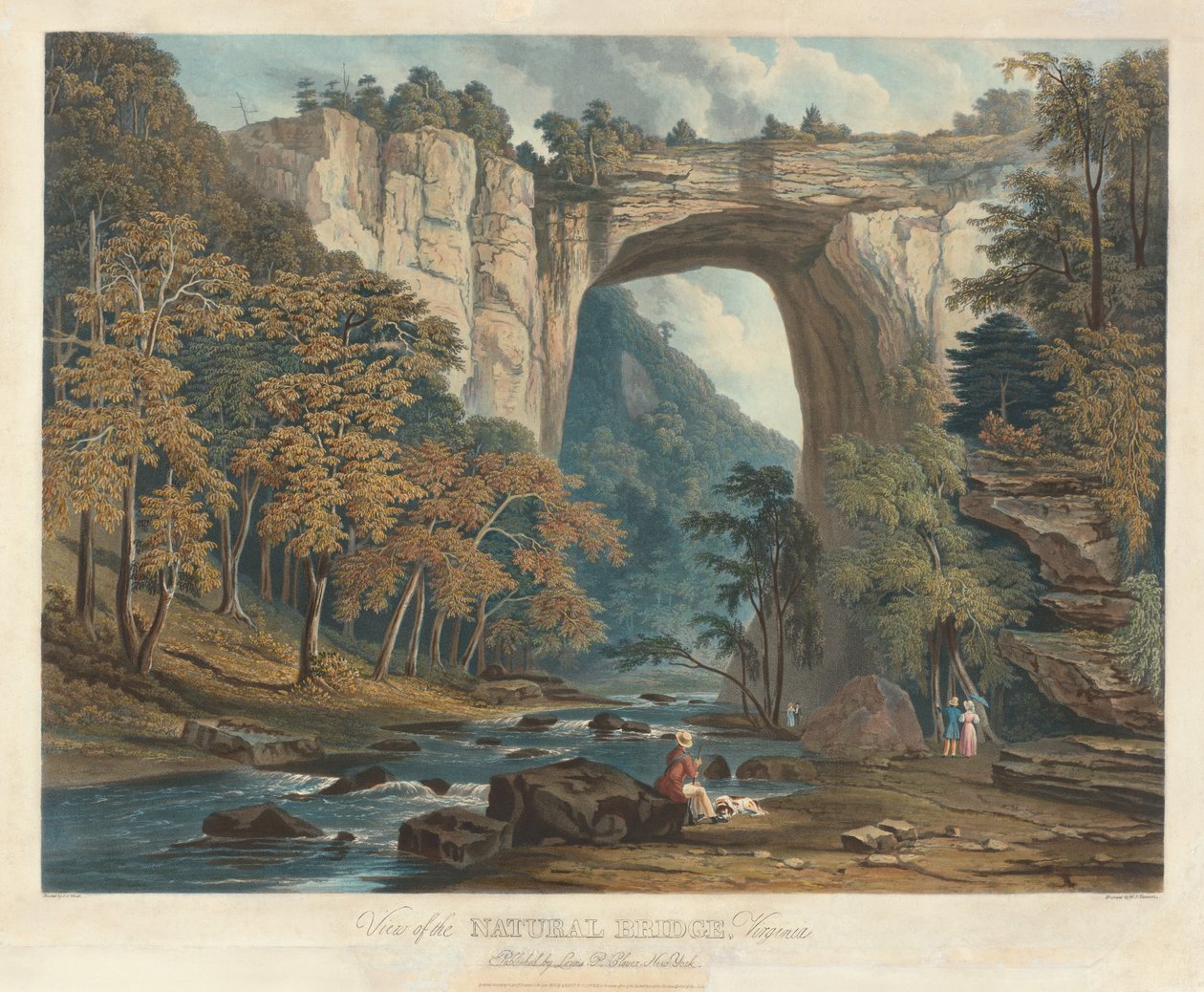 View of the Natural Bridge by William James Bennett after Jacob C. Ward